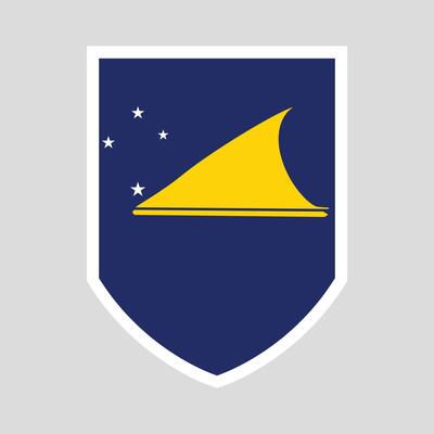 Tokelau Flag Shield Shape Frame