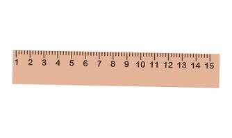 illustration of wooden office or school ruler , classroom tool for lesson and homework , flat doodle illustration isolate on white background for back to school design vector