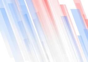 Tech abstract minimal striped blue red background vector
