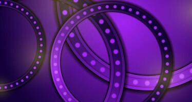 Bright violet glowing circles abstract background vector