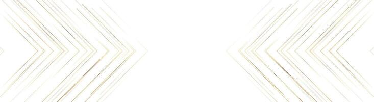 Golden linear arrows abstract geometric technology background vector