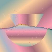Holographic concept background with ragged edge vector