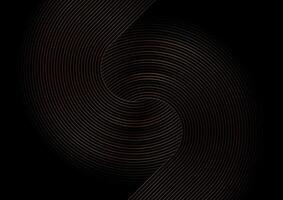 Deluxe golden minimal round lines abstract futuristic tech background vector