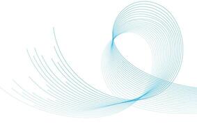 Blue minimal wavy lines abstract futuristic tech background vector
