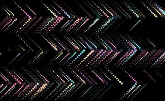 Holographic dotted arrows geometric abstract tech background vector
