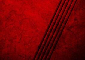 Bright red technology abstract background with grunge texture vector