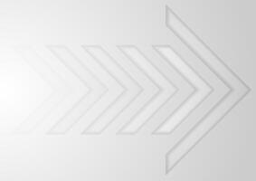Grey tech arrows abstract minimal background vector