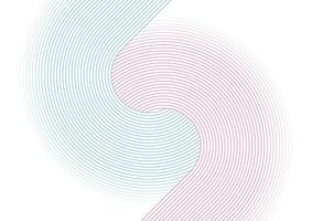 Blue and pink minimal circular lines abstract tech background vector