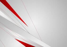 High contrast red and grey abstract corporate background vector