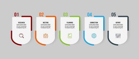 Infographic template business concept with step. vector