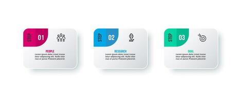 Infographic template business concept with step. vector