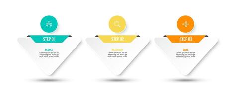 Infographic template business concept with step. vector