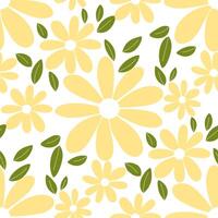 Hand draw botanical seamless patterns. Simple flat modern drawing. Floral collection for textile ,paper wrap and fashion design. Spring botanical print. Illustration. vector