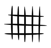Hand drawn doodle grid. Pen or pencil drawing. Texture for design, media templates. Element for diary, bullet journal vector