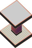 Cloud Technology Isometric Three Dimensional Chromatic illustration Design vector