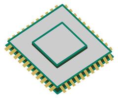 IC Integrated Circuit Board Ai Semiconductor Industries Technology Editable Isometric illustration vector