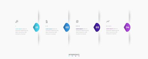 Infographic label design template with icons and 4 options or steps. Can be used for process diagram, presentations, workflow layout, banner, flow chart, info graph. vector