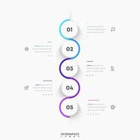 Infographic label design template with icons and 5 options or steps. Can be used for process diagram, presentations, workflow layout, banner, flow chart, info graph. vector