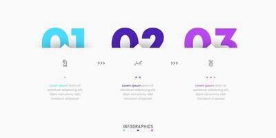 Infographic label design template with icons and 3 options or steps. Can be used for process diagram, presentations, workflow layout, banner, flow chart, info graph. vector