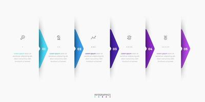 Infographic label design template with icons and 5 options or steps. Can be used for process diagram, presentations, workflow layout, banner, flow chart, info graph. vector