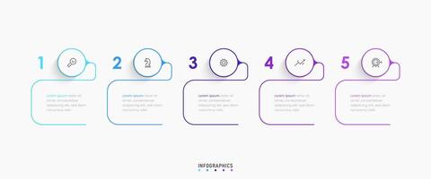 Infographic label design template with icons and 5 options or steps. Can be used for process diagram, presentations, workflow layout, banner, flow chart, info graph. vector