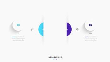 Infographic label design template with icons and 2 options or steps. Can be used for process diagram, presentations, workflow layout, banner, flow chart, info graph. vector