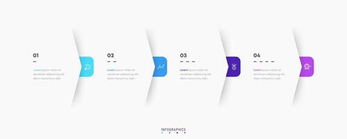Infographic label design template with icons and 4 options or steps. Can be used for process diagram, presentations, workflow layout, banner, flow chart, info graph. vector