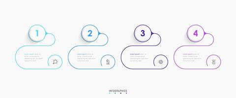 Infographic label design template with icons and 4 options or steps. Can be used for process diagram, presentations, workflow layout, banner, flow chart, info graph. vector