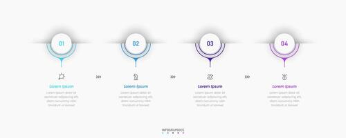 Infographic label design template with icons and 4 options or steps. Can be used for process diagram, presentations, workflow layout, banner, flow chart, info graph. vector