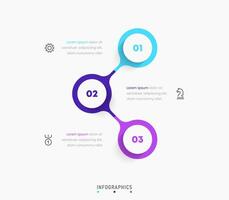 Infographic label design template with icons and 3 options or steps. Can be used for process diagram, presentations, workflow layout, banner, flow chart, info graph. vector