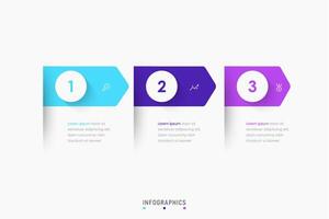 Infographic label design template with icons and 3 options or steps. Can be used for process diagram, presentations, workflow layout, banner, flow chart, info graph. vector