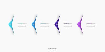 Infographic label design template with icons and 4 options or steps. Can be used for process diagram, presentations, workflow layout, banner, flow chart, info graph. vector