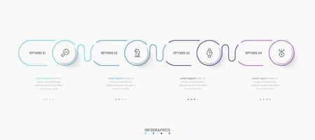 Infographic label design template with icons and 4 options or steps. Can be used for process diagram, presentations, workflow layout, banner, flow chart, info graph. vector