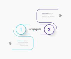 Infographic label design template with icons and 2 options or steps. Can be used for process diagram, presentations, workflow layout, banner, flow chart, info graph. vector