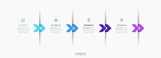 Infographic label design template with icons and 4 options or steps. Can be used for process diagram, presentations, workflow layout, banner, flow chart, info graph. vector
