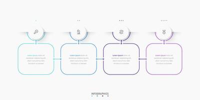 Infographic label design template with icons and 4 options or steps. Can be used for process diagram, presentations, workflow layout, banner, flow chart, info graph. vector
