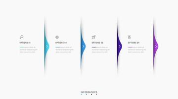 Infographic label design template with icons and 4 options or steps. Can be used for process diagram, presentations, workflow layout, banner, flow chart, info graph. vector