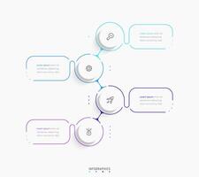 Infographic label design template with icons and 4 options or steps. Can be used for process diagram, presentations, workflow layout, banner, flow chart, info graph. vector