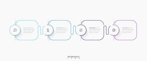 Infographic label design template with icons and 4 options or steps. Can be used for process diagram, presentations, workflow layout, banner, flow chart, info graph. vector