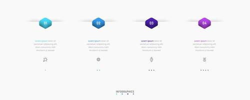Infographic label design template with icons and 4 options or steps. Can be used for process diagram, presentations, workflow layout, banner, flow chart, info graph. vector