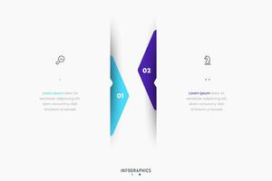 Infographic label design template with icons and 2 options or steps. Can be used for process diagram, presentations, workflow layout, banner, flow chart, info graph. vector