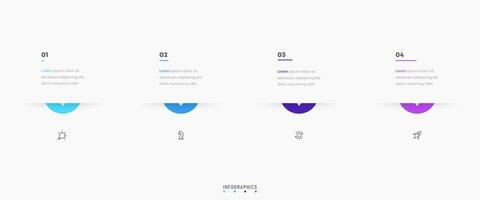 Infographic label design template with icons and 4 options or steps. Can be used for process diagram, presentations, workflow layout, banner, flow chart, info graph. vector