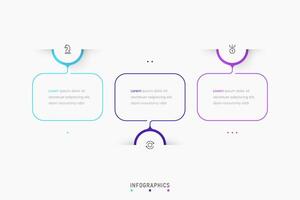Infographic label design template with icons and 3 options or steps. Can be used for process diagram, presentations, workflow layout, banner, flow chart, info graph. vector