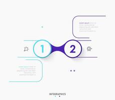 Infographic label design template with icons and 2 options or steps. Can be used for process diagram, presentations, workflow layout, banner, flow chart, info graph. vector