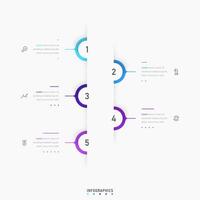 Infographic label design template with icons and 5 options or steps. Can be used for process diagram, presentations, workflow layout, banner, flow chart, info graph. vector