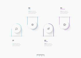 Infographic label design template with icons and 4 options or steps. Can be used for process diagram, presentations, workflow layout, banner, flow chart, info graph. vector
