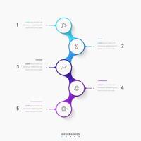 Infographic label design template with icons and 5 options or steps. Can be used for process diagram, presentations, workflow layout, banner, flow chart, info graph. vector