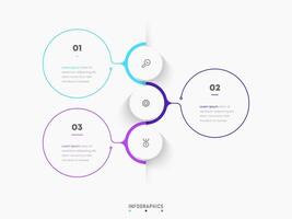 Infographic label design template with icons and 3 options or steps. Can be used for process diagram, presentations, workflow layout, banner, flow chart, info graph. vector