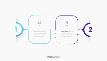 Infographic label design template with icons and 2 options or steps. Can be used for process diagram, presentations, workflow layout, banner, flow chart, info graph. vector