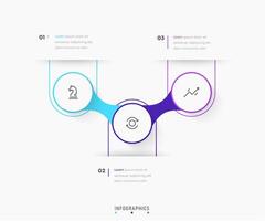 Infographic label design template with icons and 3 options or steps. Can be used for process diagram, presentations, workflow layout, banner, flow chart, info graph. vector